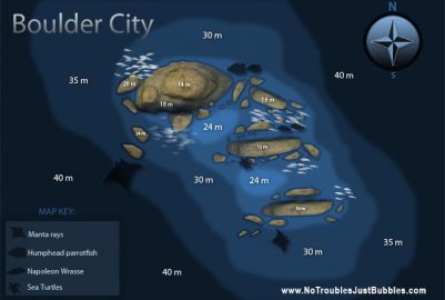 Boulder City diving map