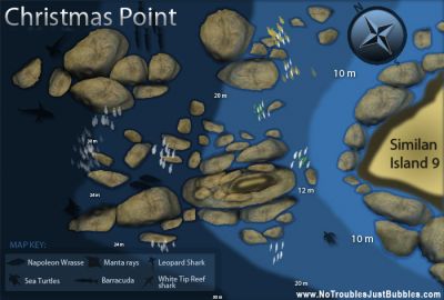 Christmas point dive map
